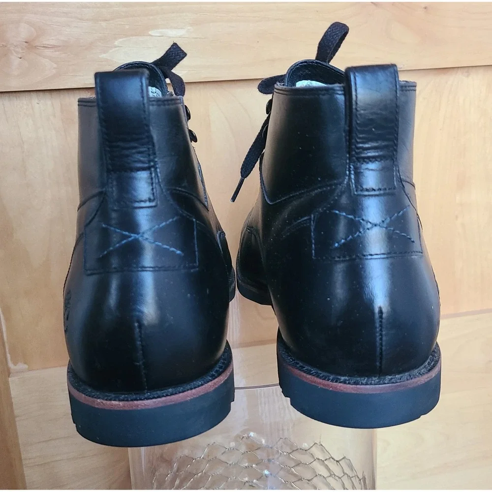 Timberland Kendrick Waterproof Black‎ Leather Chukka Boots US 11.5 Lace Up Shoes